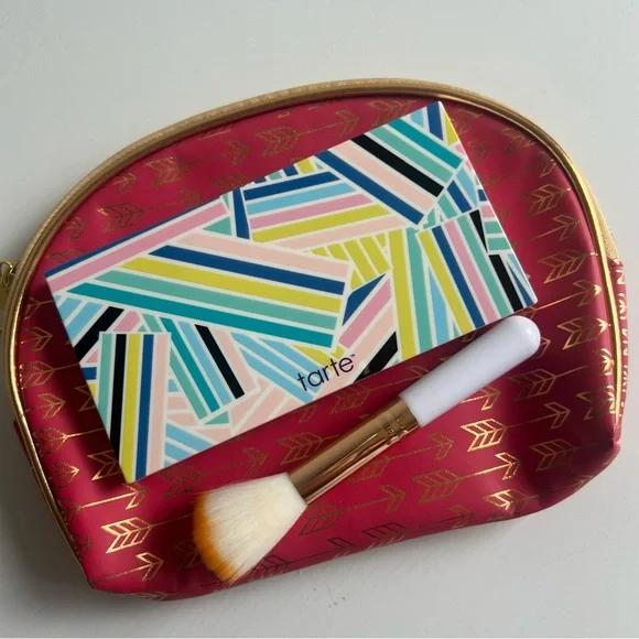 NEW! Tarte Eye & Cheek Palette, makeup brush, and bag - Picture 2 of 6